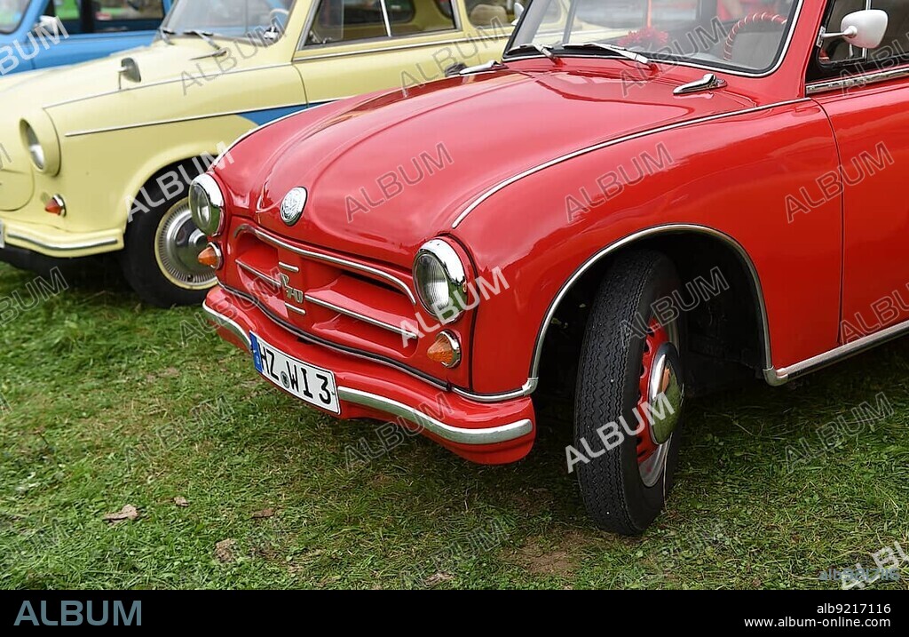 DDR Oldtimer P70 at a classic car meeting in Benneckenstein in the Harz Mountains, Germany, Europe.