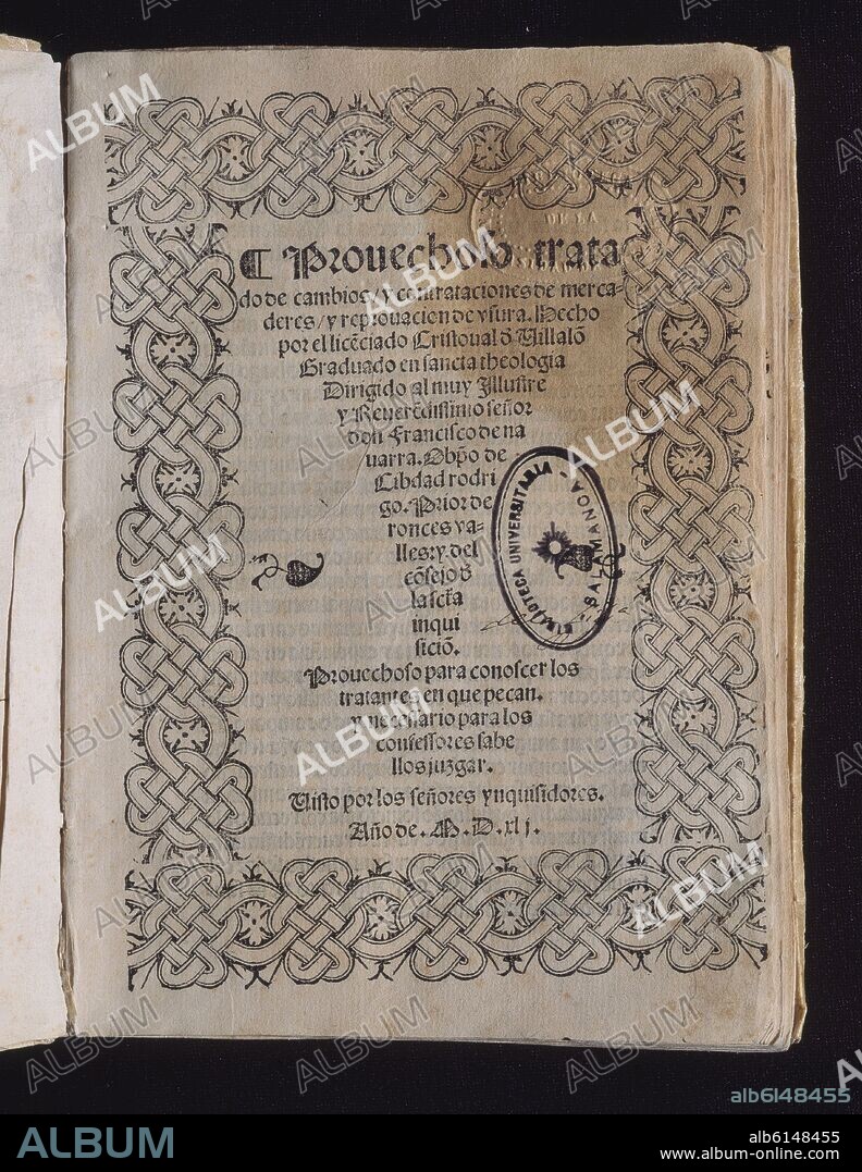 PEDRO SANCHEZ CIRUELO. REPROBACION DE SUPERSTICIONES Y HECHICERIAS - PORTADA - IMPRESO EN 1540 POR TOVANS.