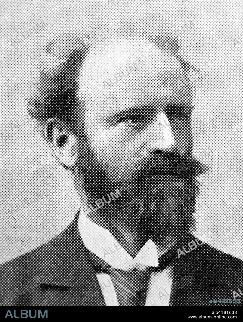 Karl Immanuel Eberhard Ritter von Goebel, March 8, 1855 - October 9, 1932, was a German botanist, Reproduction of a photo/image from the year 1890, digital improved.