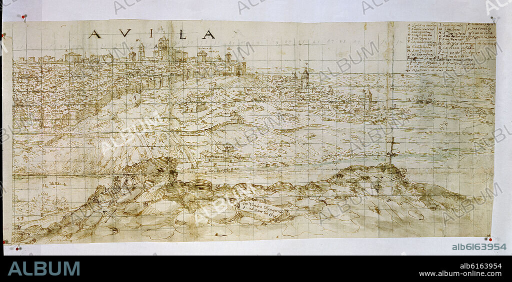 ANTON VAN DEN WYNGAERDE 1512 O. AVILA - 1570 - DIBUJO - SEPIA - 314X1152 MM.
