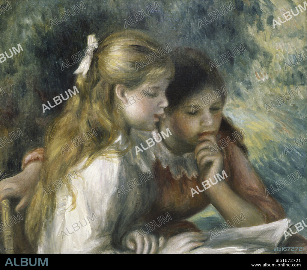 La Lecture  1892  Pierre Auguste Renoir (1841-1919/French)  Oil on Canvas  Musee du Louvre, Paris, France.