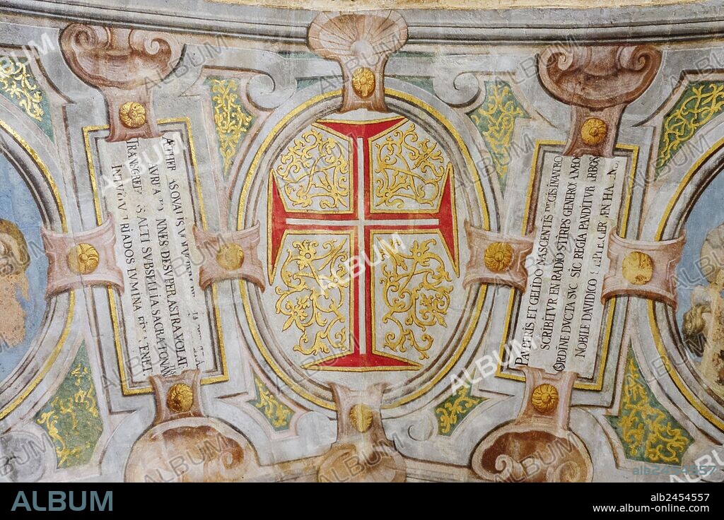 cruz templaria,iglesia del convento de Cristo,año 1162, Tomar, distrito de Santarem, Medio Tejo, region centro, Portugal, europa.
