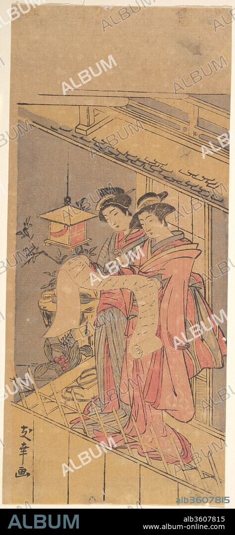 Print. Artist: Attributed to Yuko (Japanese, early 18th century). Culture: Japan. Dimensions: 12 x 5 3/8 in. (30.5 x 13.7 cm).