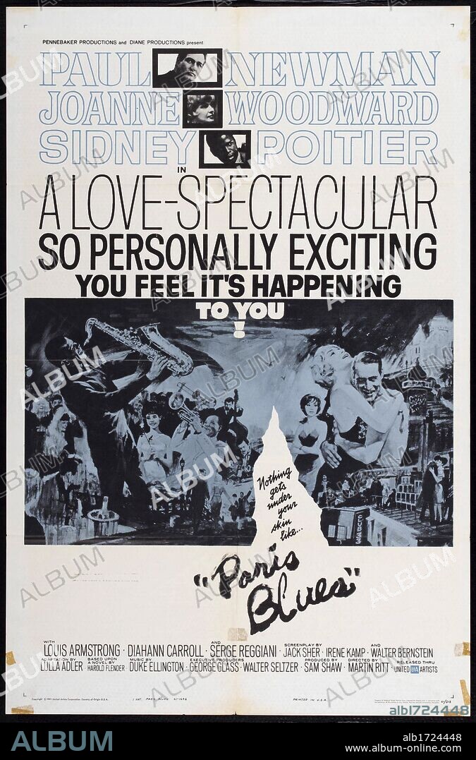 Poster of PARIS BLUES, 1961, directed by MARTIN RITT. Copyright UNITED ARTISTS.