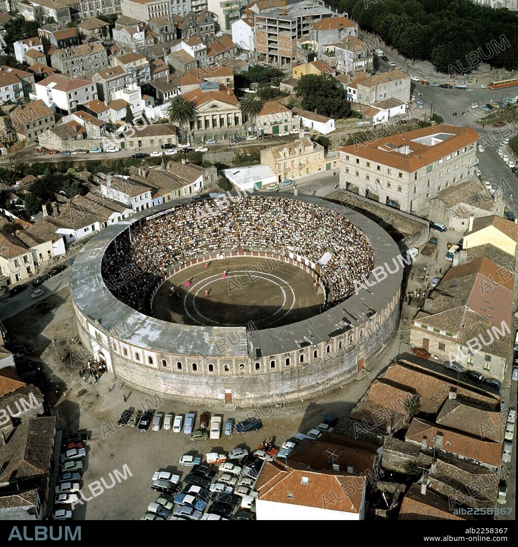 SANTANDER. VISTA AEREA DEL AÑO 1968. PLAZA DE TOROS.