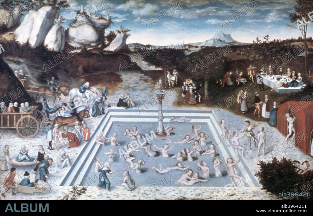'The Fountain of Youth', 1546. From the collection of the Staatliche Museen zu Berlin, Gemaldegalerie, Berlin, Germany.