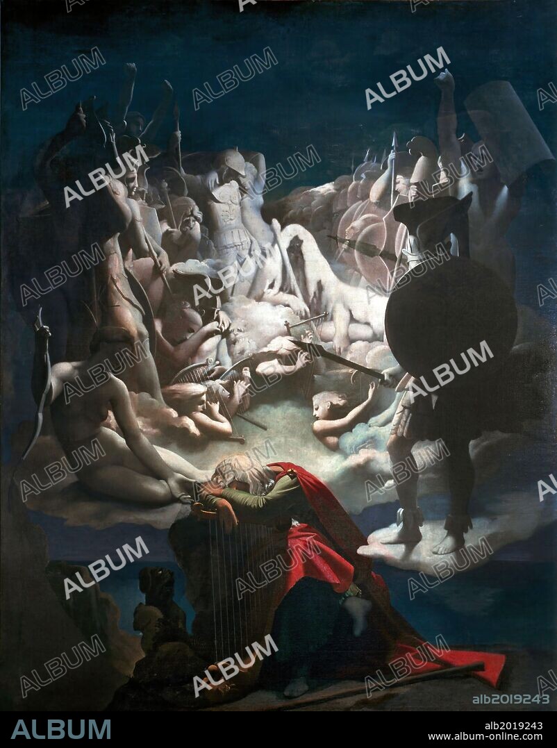 Jean Auguste Dominique Ingres / 'The Dream of Ossian', 1813, Oil on canvas, 348 x 275 cm.
