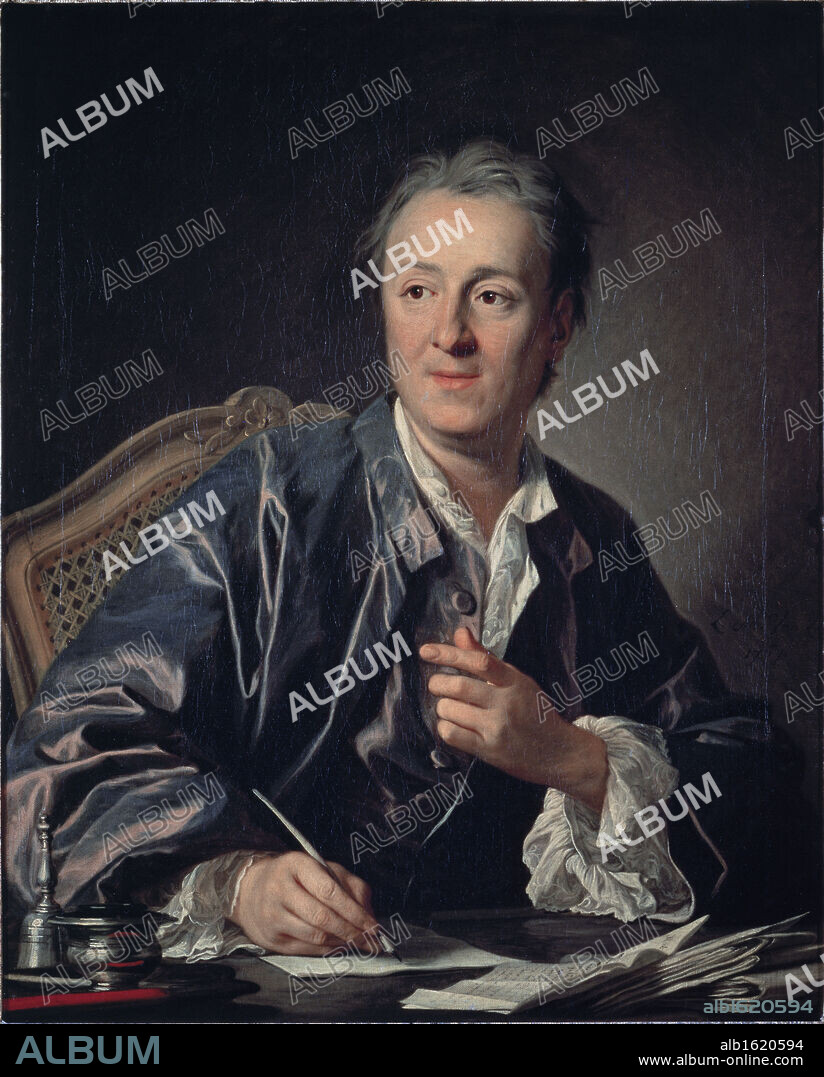 CHARLES-ANDRE VAN LOO. Portrait of Diderot   1767   Carle van Loo (1705-1765/Flemish)   Musee du Louvre, Paris.
