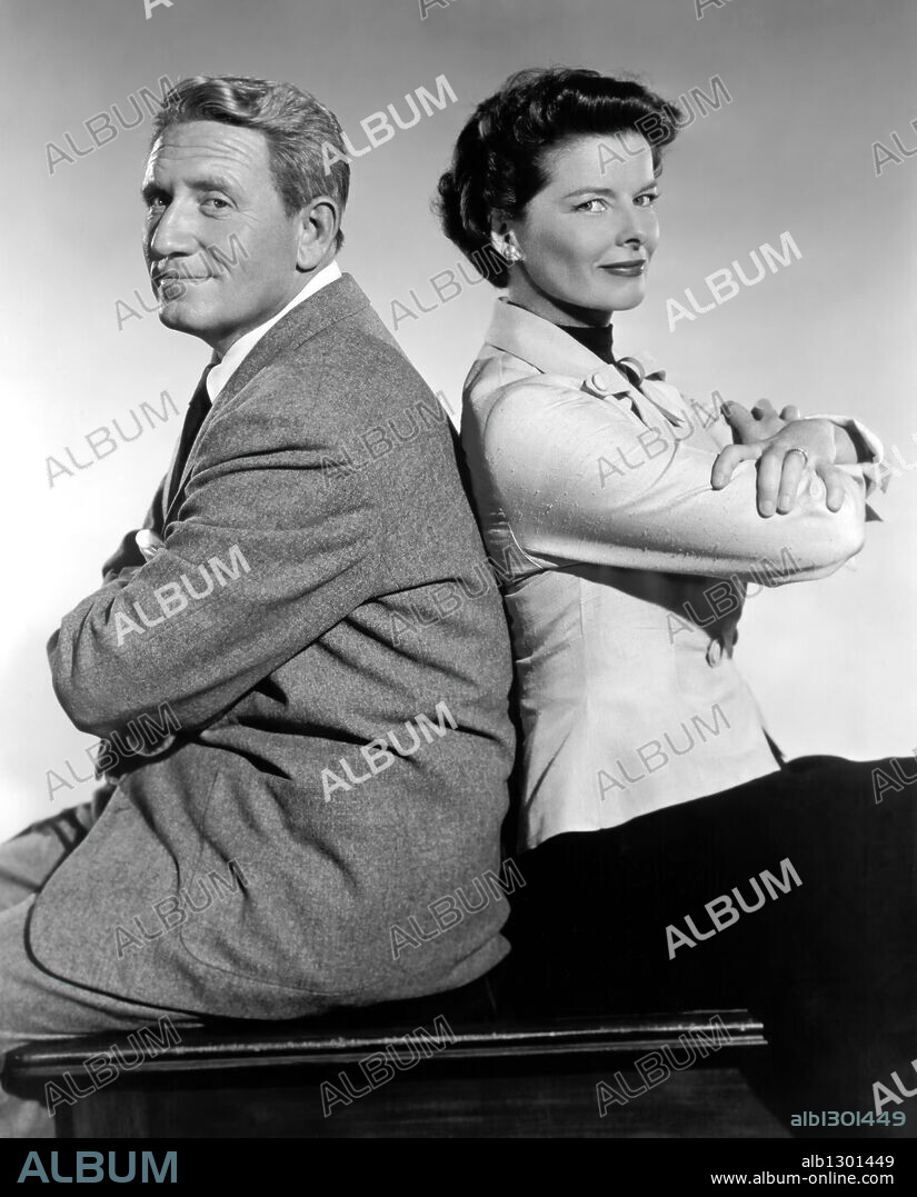 KATHARINE HEPBURN et TRACY SPENCER. KATHARINE HEPBURN et SPENCER TRACY dans ADAM'S RIB, 1949, réalisé par GEORGE CUKOR. Copyright M.G.M.