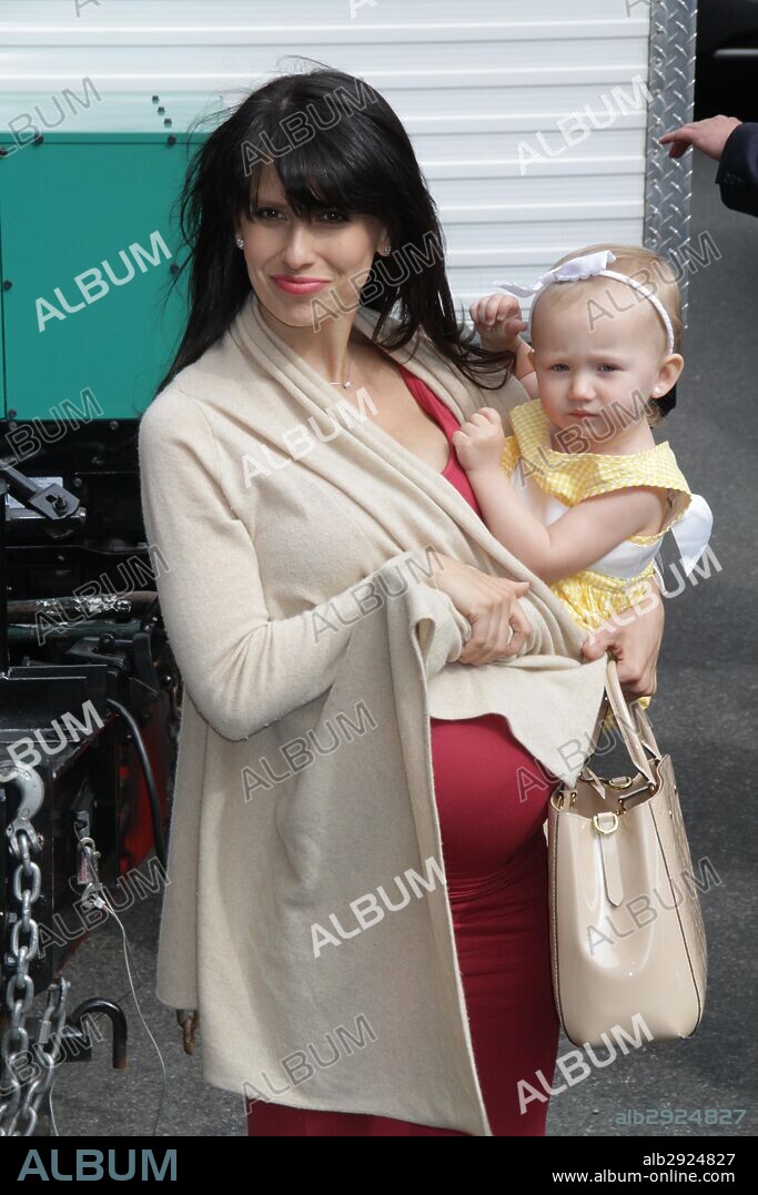 CARMEN GABRIELA BALDWIN and HILARIA BALDWIN. May 20, 2015 - New York, New York, U.S. - HILARIA BALDWIN daughter CARMEN.at ''Live with David Letterman Show'' Final show.5=20-2015. / Photos 2015. 20/05/2015