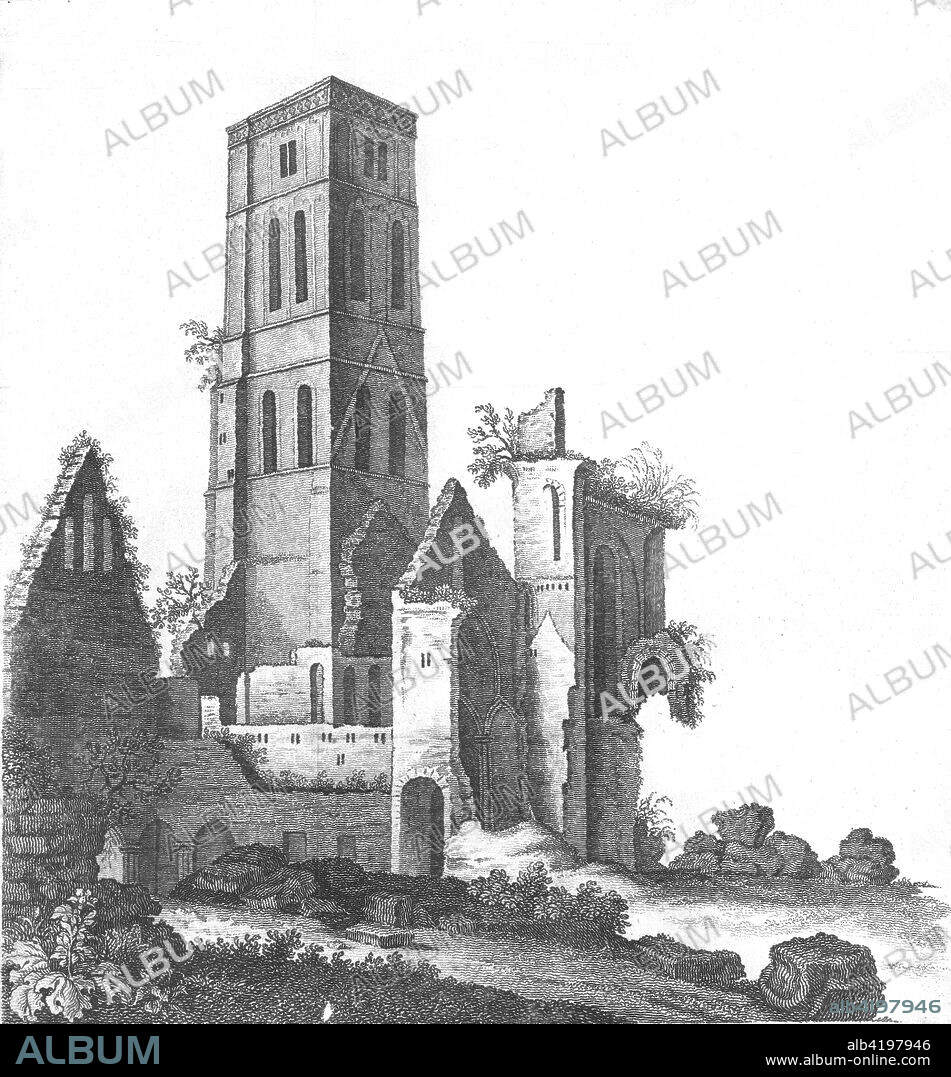 Osney Abbey near Oxford, late 18th-early 19th century. Osney Abbey was an Augustinian monastery founded at Osney, Oxfordshire, in 1129. It briefly served as the seat of the Bishop of Oxford after dissolution in 1539, but fell into ruin after the see was transferred to Christ Church Cathedral, Oxford, in 1546.