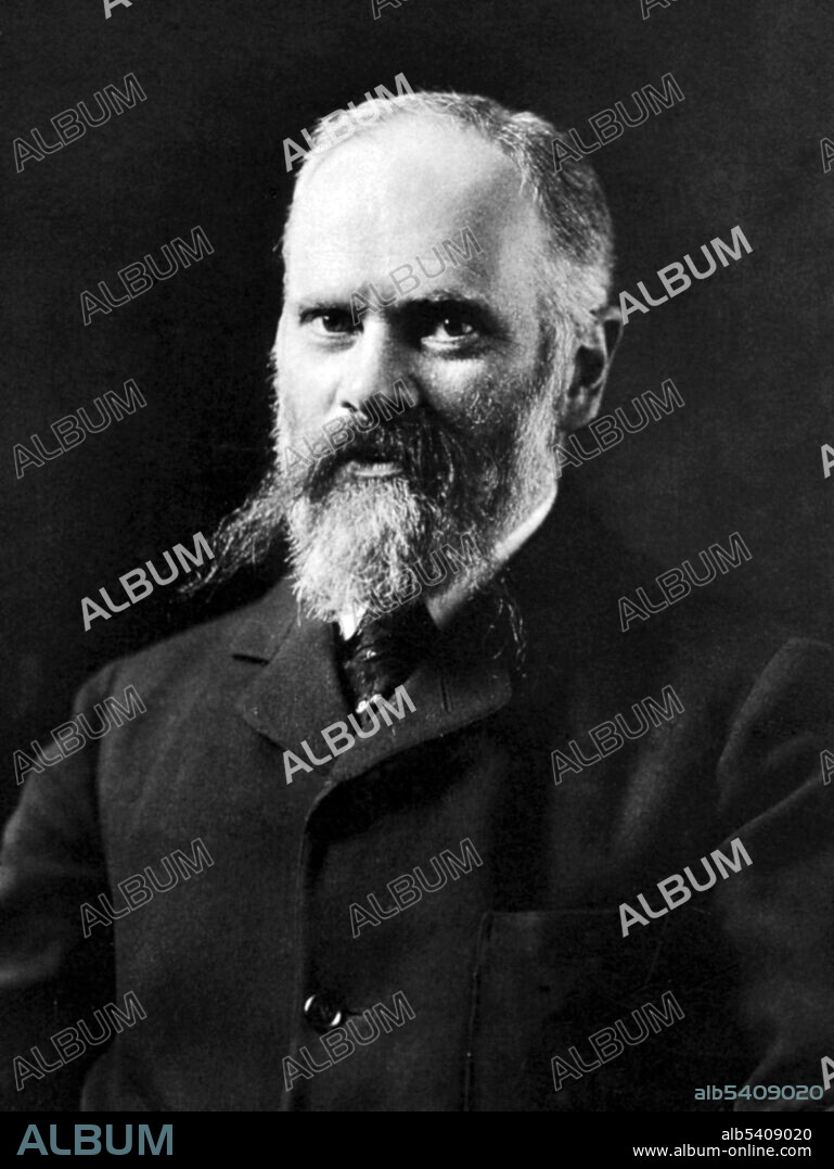 Augustus Desiré Waller (July 18, 1856 - March 11, 1922) was a British physiologist. He studied medicine at Aberdeen University, where he qualified in 1878 and obtained his M.D. in 1881. In 1884 he became a lecturer in physiology at St Mary’s Hospital. In 1887 he used a capillary electrometer to record the first human electrocardiogram. He created the first practical ECG machine with surface electrodes. He lectured on it in Europe and America, often using his dog Jimmy in his ECG demonstrations. Initially Waller did not think electrocardiograms would be useful in hospitals. However, eventually other physiologists such as Willem Einthoven and Thomas Lewis showed Waller that the traces could help diagnose heart conditions. In 1917, a few years before his death, Waller published a study of over 2000 traces of heart conditions. No photographer credited, undated.