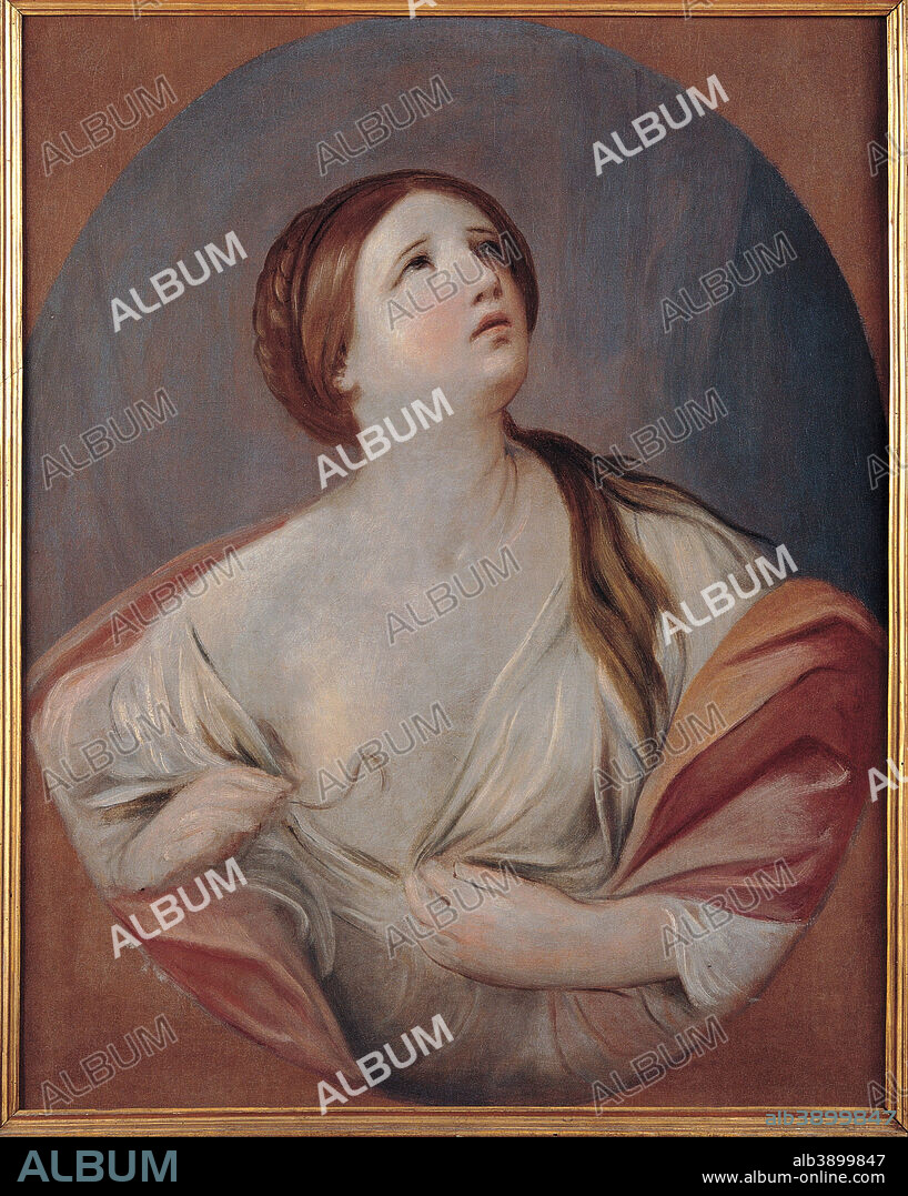 GUIDO RENI. Cleopatra. Date/Period: 1640 - 1642. Painting. Oil on canvas. Height: 910 mm (35.82 in); Width: 730 mm (28.74 in).