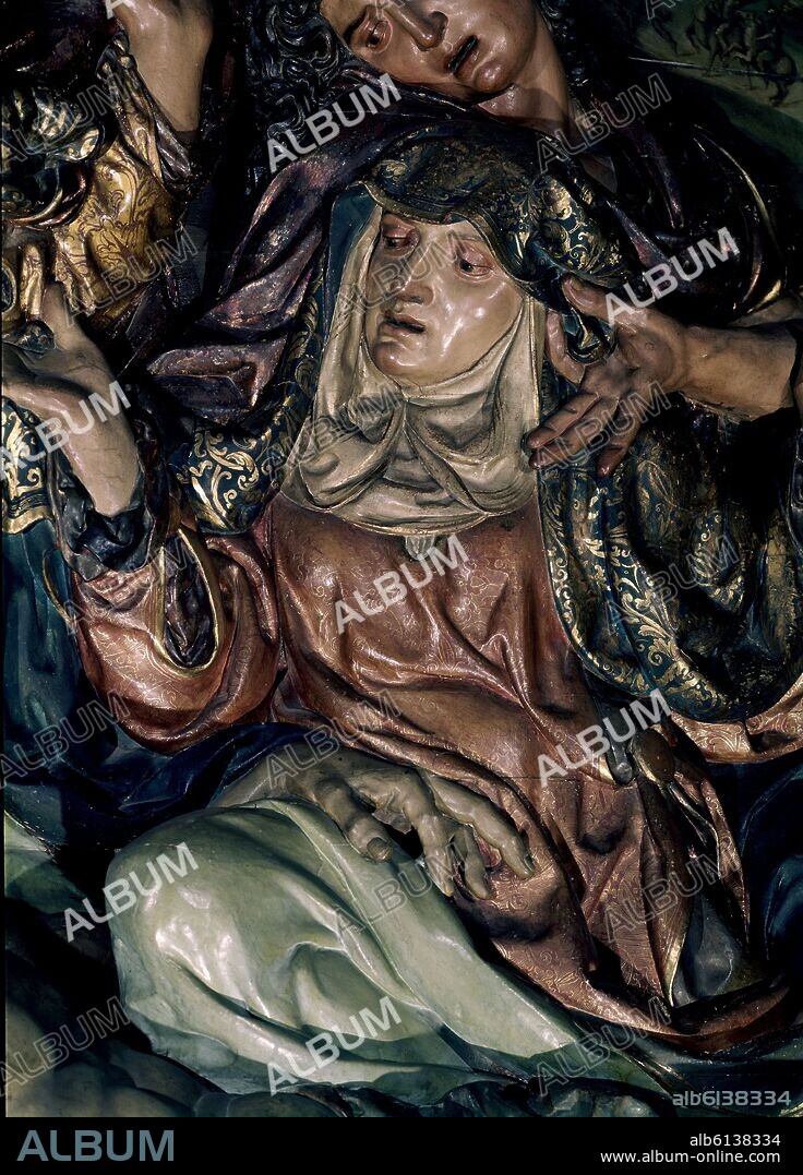 JUAN DE JUNI. DETALLE DEL RETABLO DEL SANTO ENTIERRO O DE LA PIEDAD - SIGLO XVI.