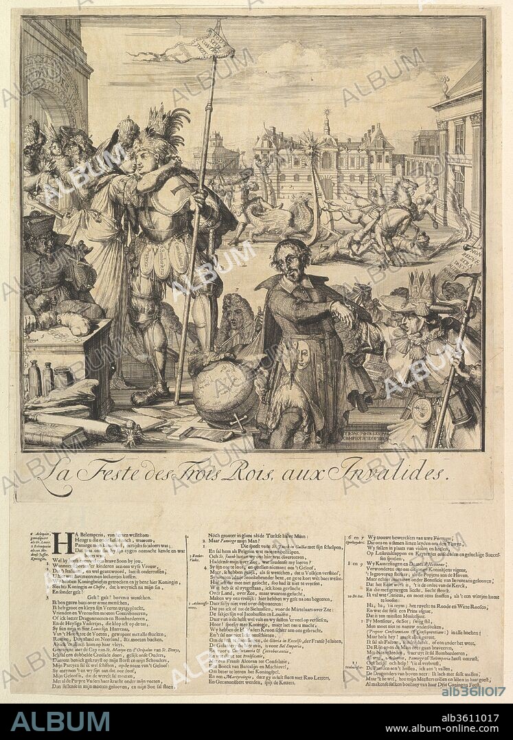 Le Feste des Trois Rois. Artist: Romeyn de Hooghe (Dutch, Amsterdam 1645-1708 Haarlem). Dimensions: sheet: 21 5/16 x 15 1/2 in. (54.2 x 39.3 cm). Date: n.d..