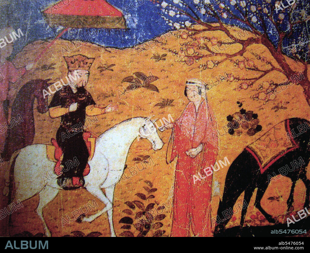 Mahmud Ghazan (1271-1304) was the seventh ruler of the Mongol Empire's Ilkhanate division in modern-day Iran from 1295 to 1304. He was the son of Arghun and Quthluq Khatun, continuing a line of rulers who were direct descendants of Genghis Khan. Considered the most prominent of the Ilkhans, he is best known for making a political conversion to Islam in 1295 when he took the throne, marking a turning point for the dominant religion of Mongols in Central Asia. His principal wife was Kokochin (Kokechin), a Mongol princess sent by Kublai Khan, and escorted from the Mongol capital to the Ilkhanate by Marco Polo.