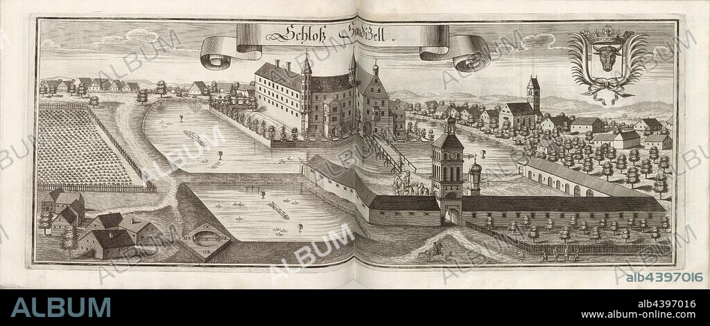 Schloss Sandizell, Sandizell Castle in Schrobenhausen in Bavaria (Germany), Fig. 178, p. 98, Wening, Michael (del. et sc.), 1701, Michael Wening: Historico-topographica descriptio. Das ist: Beschreibung, dess Churfürsten- und Hertzogthumbs Ober- und Nidern Bayrn, welches in vier Theil oder Rennt-Aembter, als Oberlands München und Burgkhausen, Underlands aber in Landshuet unnd Straubing abgetheilt ist [...]. Thail 1. München: bey Johann Lucas Straub, gem: lobl. Landtschafft Buchtruckern, anno M.DCCI. [1701].