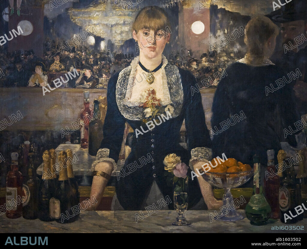 Bar at Folies-Bergere by Edouard Manet, oil on canvas, (1832-1883), UK, London, Courtauld Institute and Galleries, 1881-1882.