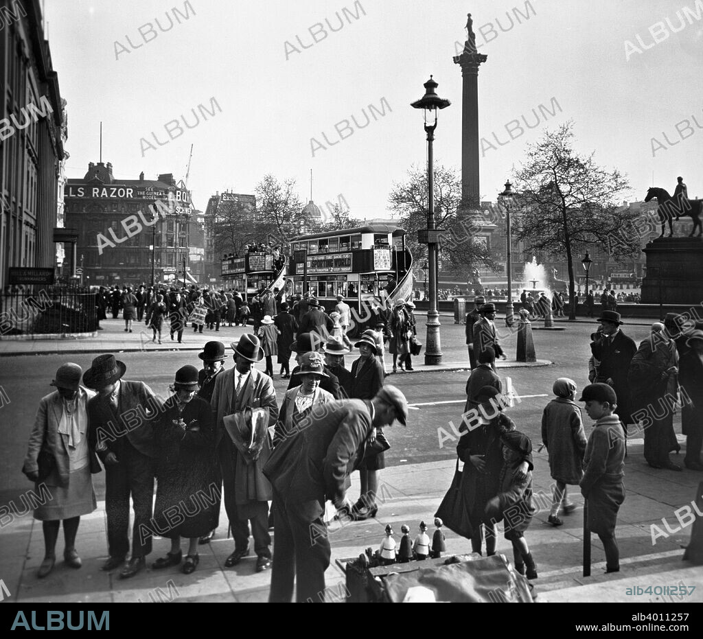 East side of Trafalgar Square, City of Westminster, London.