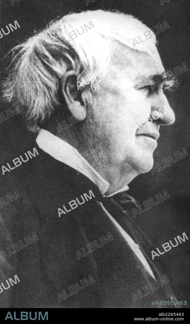 Thomas Alva Edison (1847-1931). Inventor del fonógrafo y hombre de negocios de los Estados Unidos.