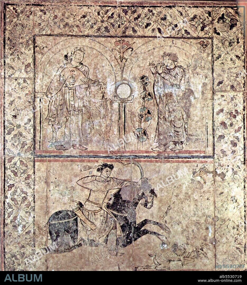 Qasr al-Hayr al-Gharbi castle (Arabic: ??? ????? ???????), located 80 km south-west of Palmyra on the Damascus road, is a twin palace with Qasr al-Hayr al-Sharqi, built by the Umayyad caliph Hisham ibn Abd al-Malik in 727 CE. It was used as an eye of the king during the Umayyad era, to control the movement of the desert tribes and to be a barrier against them, as well as being a hunting chalet. Later it was utilized by the Ayyubids and the Mamelukes but was abandoned permanently after the Mongol invasions. The castle is quadrangular in outline with 70-meter sides. The central doorway to the castle is very attractive, and has been moved to the National Museum of Damascus to be used as the entrance. Its semi-cylindrical towers on the sides of the doorway, columns, and the geometric shapes mirrored a blend of Persian, Byzantine and Arab architecture. Not much remains from the castle. All that is visible is a reservoir to collect waters from Harbaka dam, a bath and a khan. The gateway is presently preserved as a façade in the National Museum of Damascus.