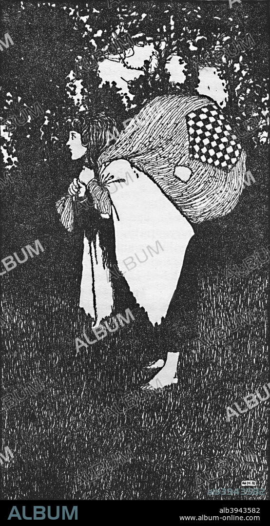 'The Kitchen-Maid', c1930. An illustration from 'The Nightingale' by Hans Christian Andersen. From Hans Andersen's Fairy Tales by Hans Andersen. [Hodder and Stoughton Limited for Boots Pure Drug Co. Ltd, London, c1930].