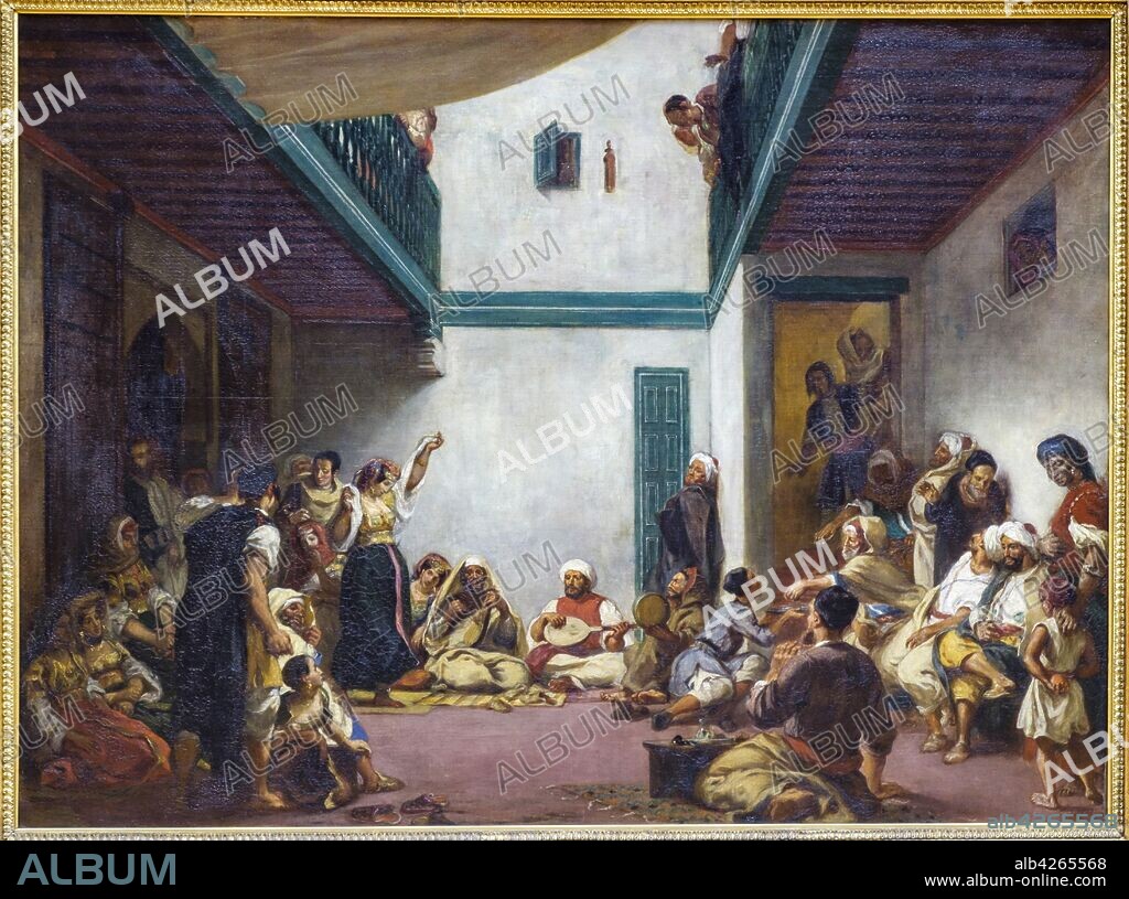 Boda judía en Marruecos, Eugène Delacroix, Museo del Louvre,museo nacional de Francia, Paris, France,Western Europe.