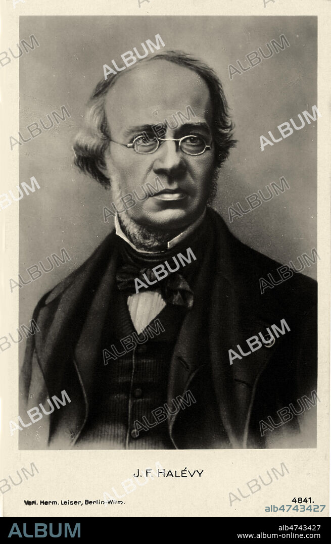 Portrait de Jacques Fromental HALEVY (1799-1862). Photographie anonyme vers 1845 pour une carte postale. Credit : Coll. Jewish Memories / Kharbine-Tapabor.