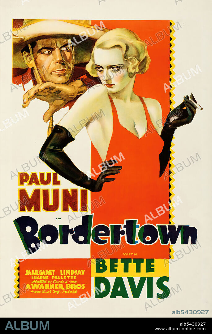 BETTE DAVIS and PAUL MUNI in BORDERTOWN, 1935, directed by ARCHIE MAYO. Copyright WARNERS.