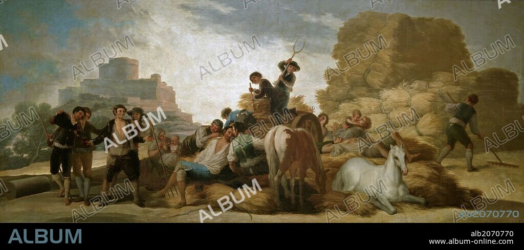 Francisco de Goya y Lucientes / 'La era, o El Verano', 1786, Escuela Española, Óleo sobre Lienzo, 276 cm x 641 cm, P00794.