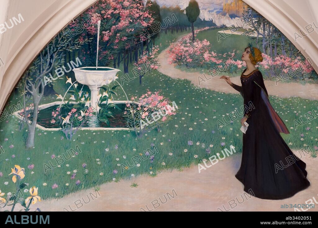 SANTIAGO RUSIÑOL. Santiago Rusiñol / "La Poesía", 1894, Painting (oil on canvas), 141.2 x 170 cm.