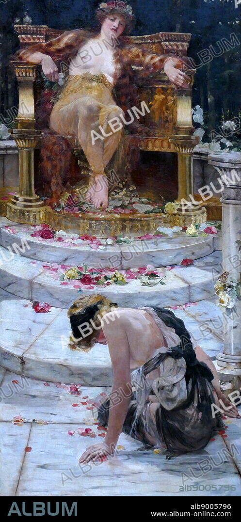 Psyche at the Throne of Venus; 1883. painted by Edward Matthew Hale. 1852-1924.