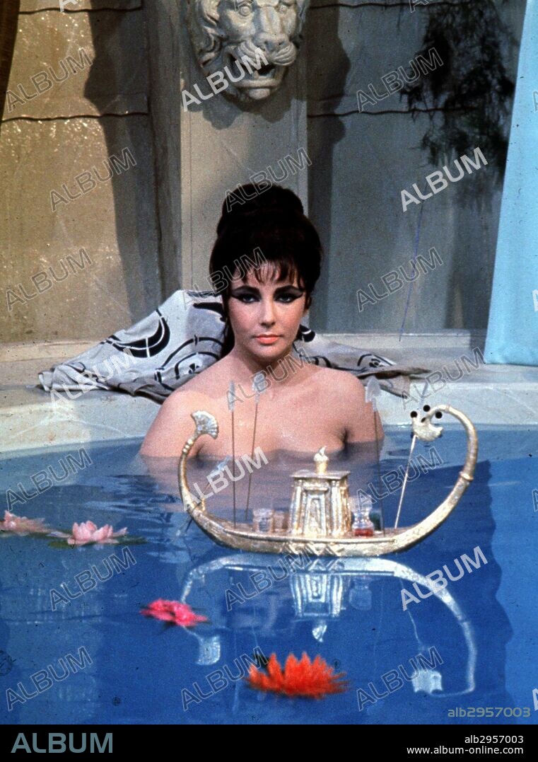 Elizabeth Taylor as Cleopatra in the 1963 epic drama film directed by Joseph L. Mankiewicz.