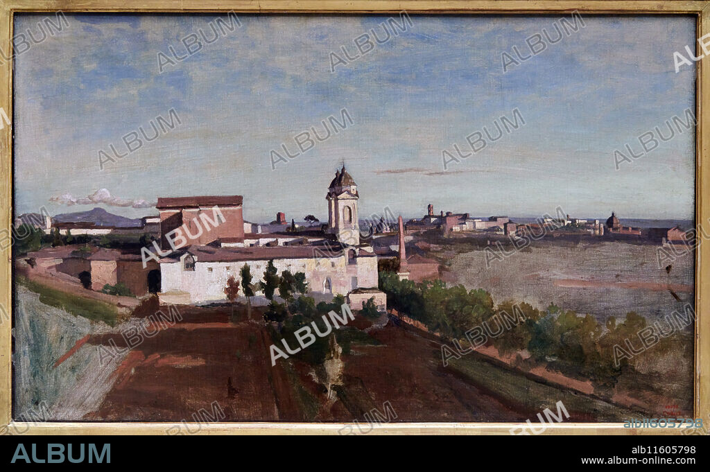 The Trinità dei Monti (Rome, Italy), About 1830, Oil on canvas, Jean-Baptiste Camille COROT, Paris, 1796 - 1875, Musée du Louvre, Paris, France.