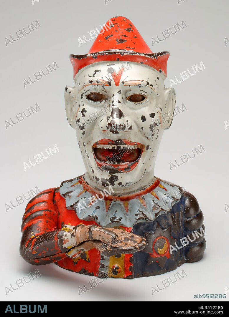 Humpty Dumpty' mechanical bank, c. 1882, Charles G. Shepard; Designer: Peter Adams; Manufacturer: Shepard Hardware Company, Buffalo, New York, 18661892, 8 x 5 1/2 x 5 1/2 in. (20.32 x 13.97 x 13.97 cm), Iron, pigment, 19th century.