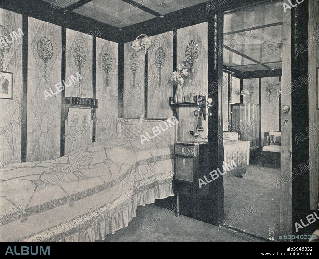'Cabin-De-Luxe on the North German Lloyd SS. Kronprinzessin Cecilie', c1907. From The Studio Volume 42 [London Offices of the Studio, London, 1907-8].