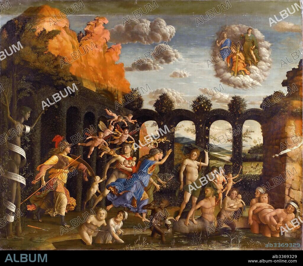 ANDREA MANTEGNA. Minerva Expelling the Vices from the Garden of Virtue.