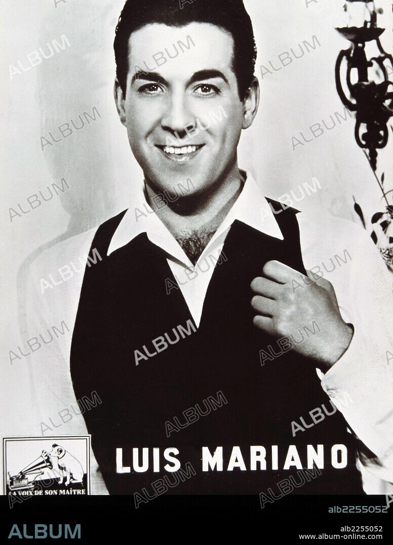 MARIANO , LUIS. MARIANO EUSEBIO GONZALEZ GARCIA. CANTANTE ESPAÑOL. IRUN 1920 - 1970. FOTO PROMOCION.
