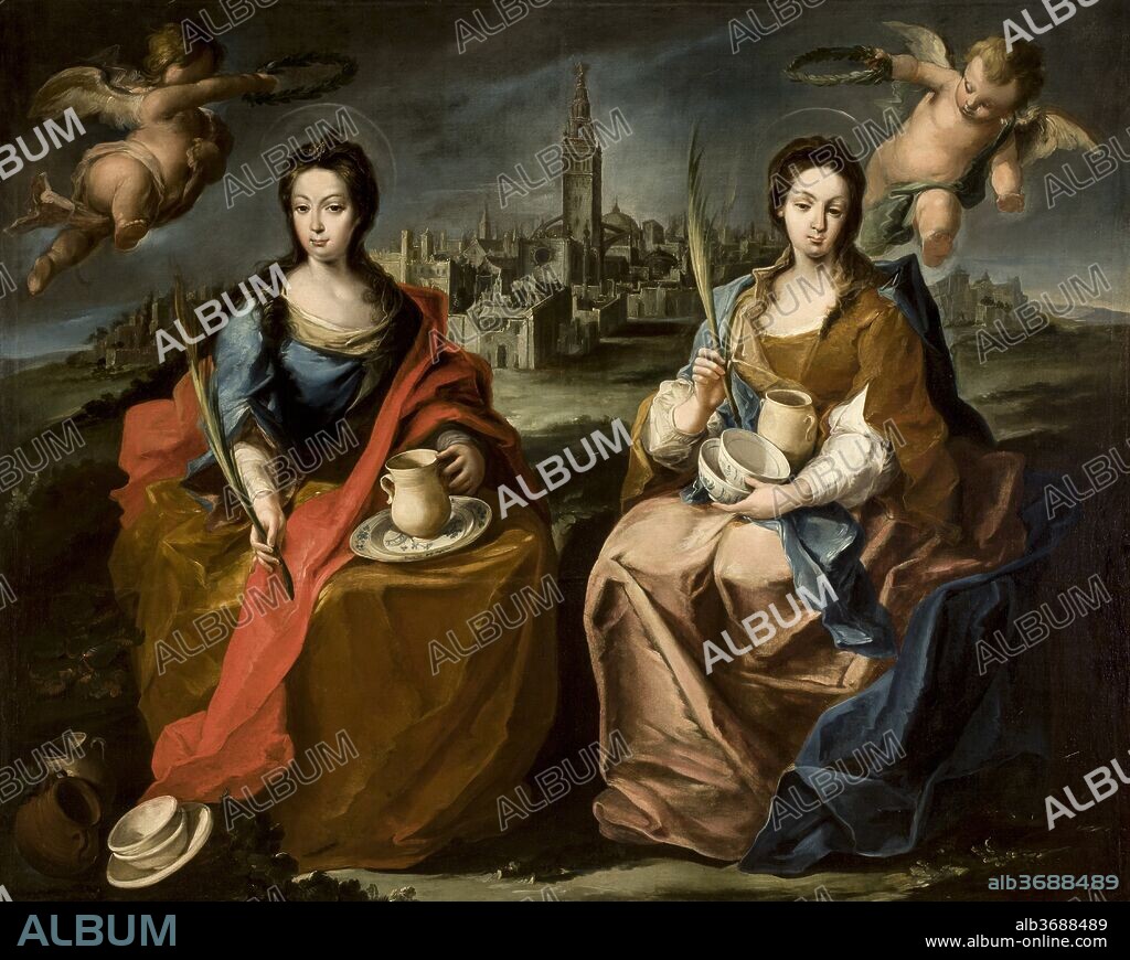 Juan de Espinal / "The Saints Justa and Rufina", 1760, Painting (Oil on canvas), 1.68 x 2.75 m.