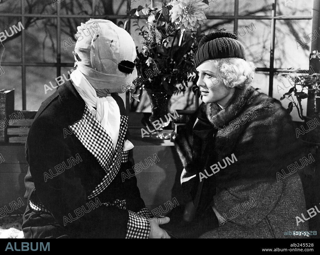 CLAUDE RAINS y GLORIA STUART en EL HOMBRE INVISIBLE, 1933 (THE INVISIBLE MAN), dirigida por JAMES WHALE. Copyright UNIVERSAL PICTURES.