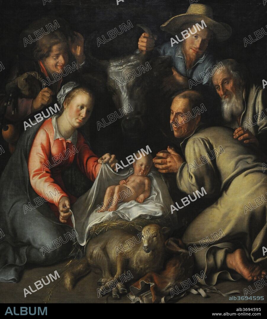 Peter Wtewael (1596-1660). Dutch painter. The Adoration of the Shepherds, 1628. Wallraf-Richartz Museum. Cologne. Germany.