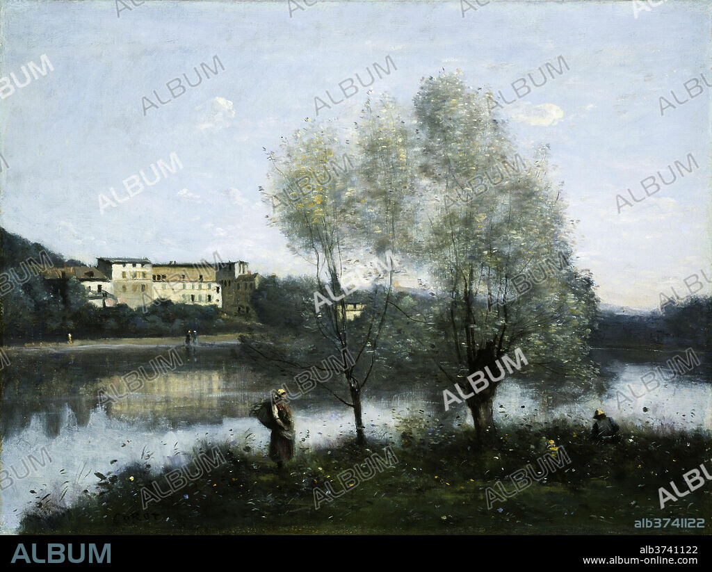 JEAN-BAPTISTE-CAMILLE COROT. Ville-d'Avray. Dated: c. 1865. Dimensions: overall: 49.3 x 65.5 cm (19 7/16 x 25 13/16 in.)  framed: 81.3 x 97.5 x 11.6 cm (32 x 38 3/8 x 4 9/16 in.). Medium: oil on canvas.
