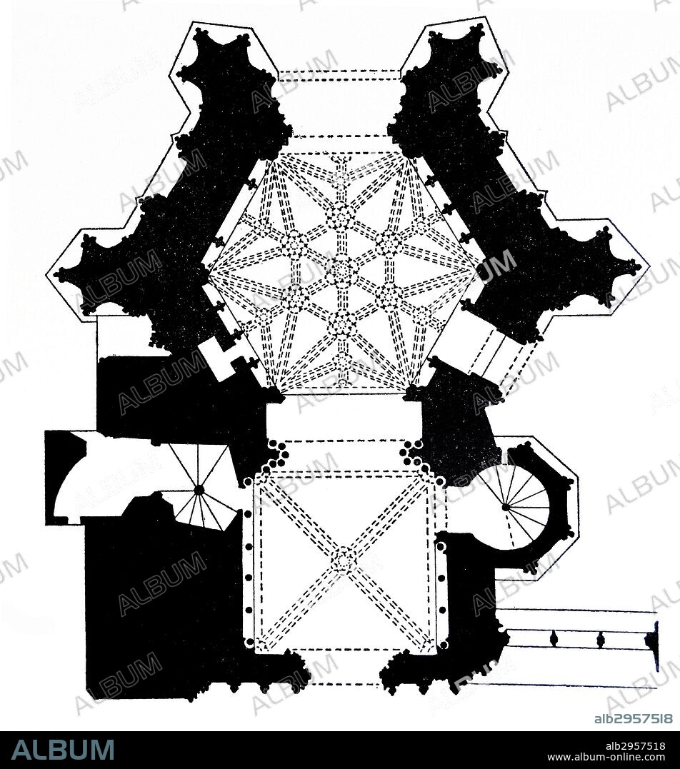 Bristol Cathedral floor plan. The Cathedral Church of the Holy and Undivided Trinity, is a Church of England cathedral in the city of Bristol, England. Founded in 1140, it became the seat of the bishop and cathedral of the new Diocese of Bristol. Dated 16th Century.