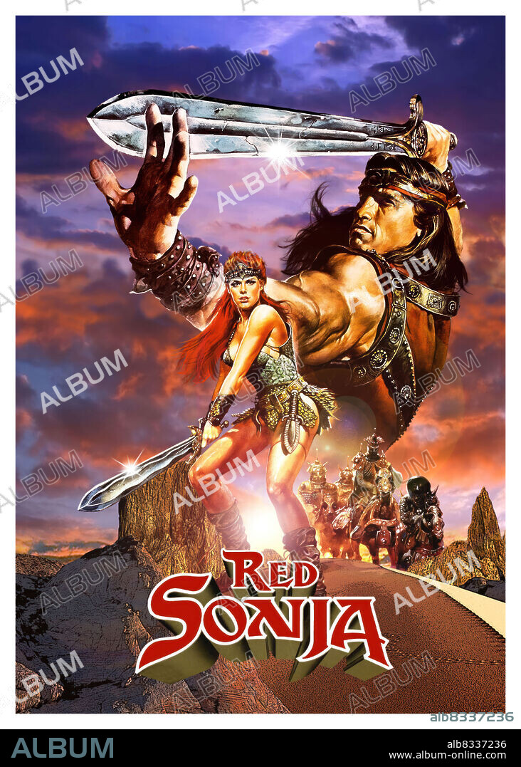 Poster of RED SONJA, 1985, directed by RICHARD FLEISCHER. Copyright M.G.M/UNITED ARTIST.