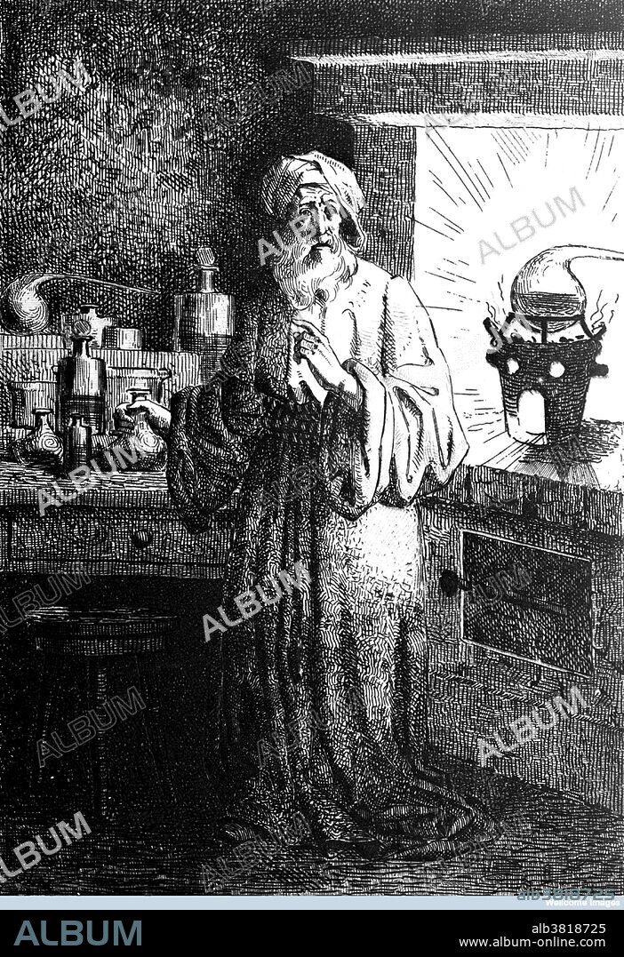 Hennig Brand (1630 -1692/1710) was a German merchant and alchemist. Brand searched for the "philosopher's stone", a substance which supposedly transformed base metals into gold. By the time his first wife died he had exhausted her money on this pursuit. He then married his second wife Margaretha, a wealthy widow whose financial resources allowed him to continue the search. Around 1669 he heated residues from boiled-down urine on his furnace until the retort was red hot, glowing fumes filled it and liquid dripped out, bursting into flames. He captured the liquid in a jar and covered it, where it solidified and continued to give off a pale-green glow. What he collected was phosphorus, which he named from the Greek word for "light-bearing" or "light-bearer." Phosphorus must have been awe-inspiring to an alchemist: it was a product of man, and seeming to glow with a "life force" that did not diminish over time. He kept his discovery secret and worked with the phosphorus trying unsuccessfully to produce gold.