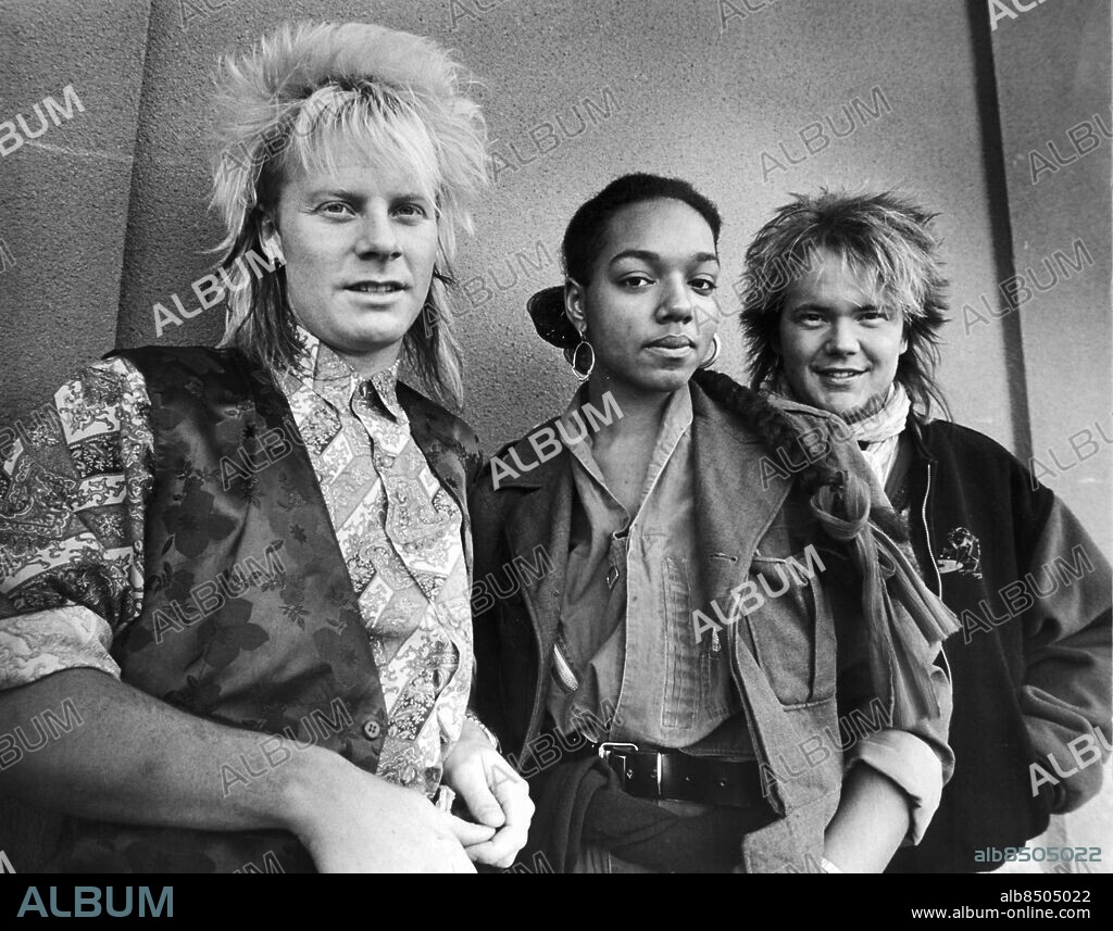 Göteborg 1986-03-06. Christer Sandelin - Gigi Hamilton - Tommy Ekman är popgruppen Style *** Local Caption *** GP Foto: Anders Hofgren. KAMERAREPORTAGE.