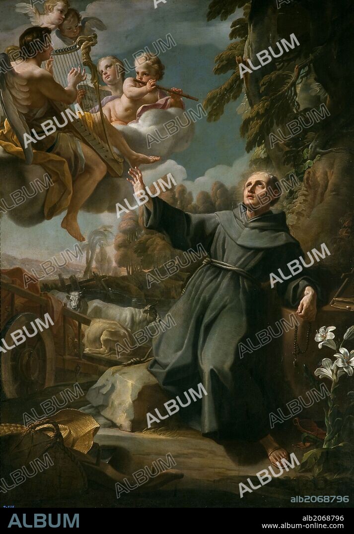 Mariano Salvador Maella / 'Visión de San Sebastián de Aparicio', Hacia 1789, Escuela Española, Óleo sobre Lienzo, 172 cm x 123 cm, P02484.
