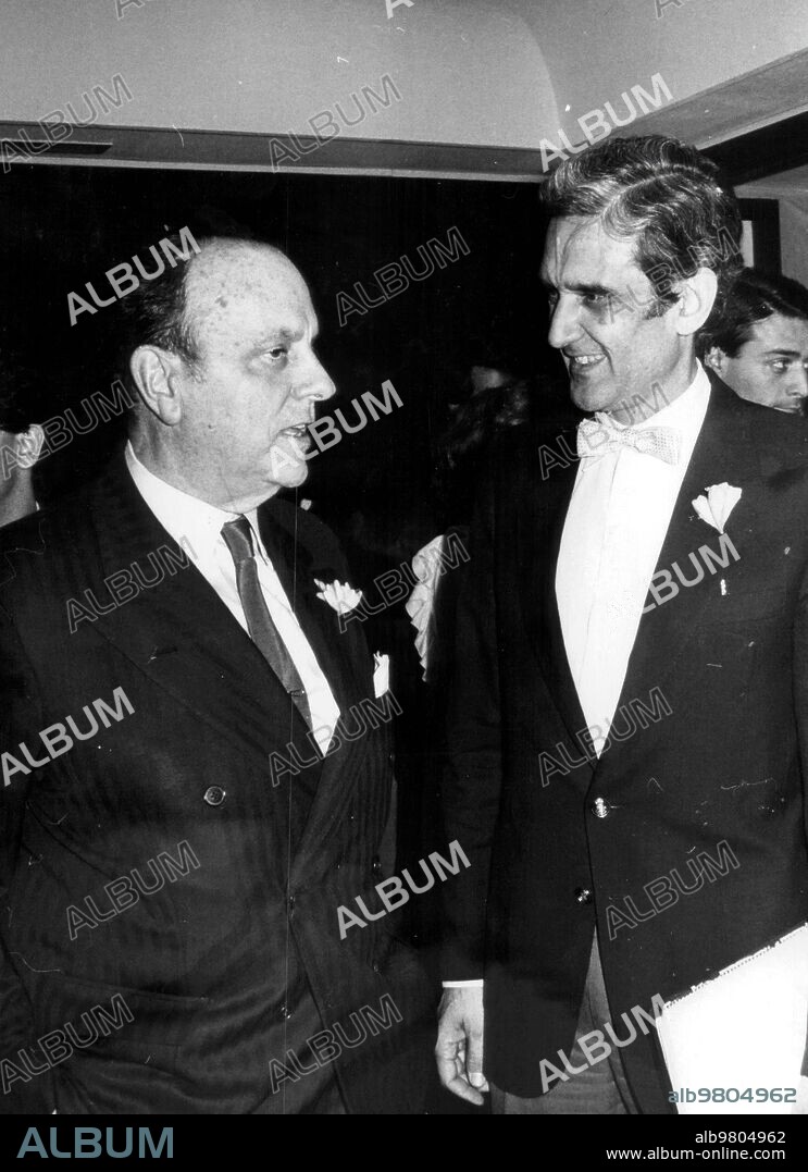 22 marzo 1983. Manuel fraga con Pedro Schwartz, en la presentación de unión liberal.