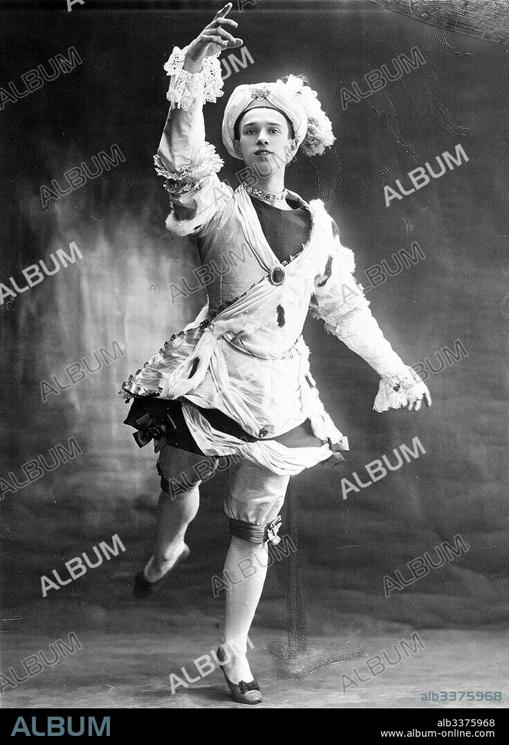 ANONYMOUS. Vaslav Nijinsky in the Ballet "Le Pavillon d'Armide" by Nikolai Tcherepnin.