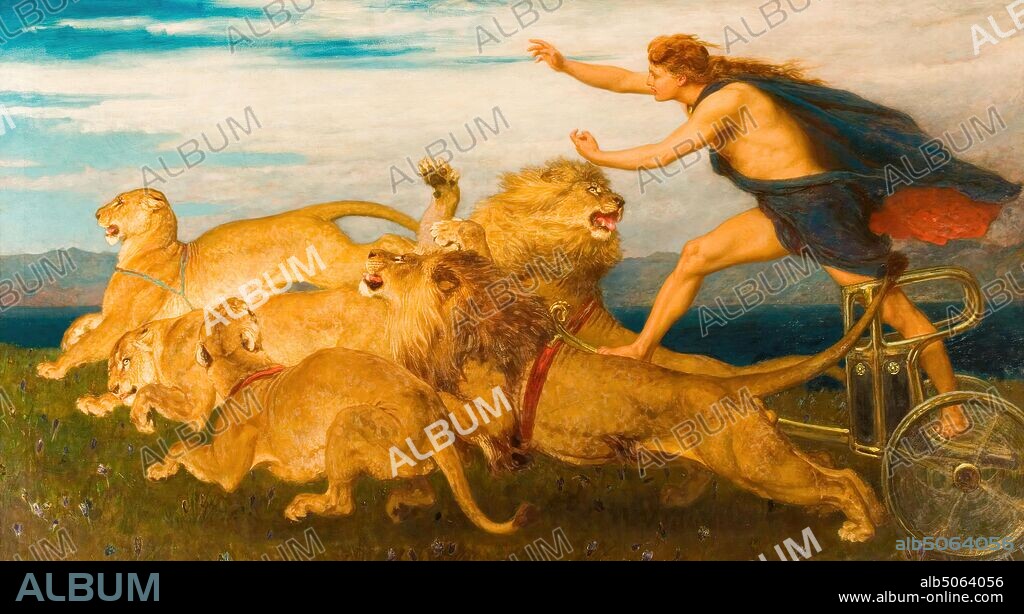 Phoebus Apollo, 1895-8 Briton Riviere (1840-1920), Roman Mythology, Greek Mythology, Oil Painting, Lion, Roman Gods, Greek gods, goddesses.